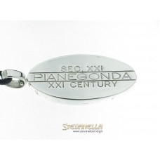 PIANEGONDA collana pendente argento ovale e cordino nero referenza CA010022 new